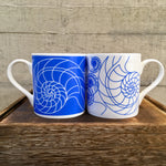 Ammonite Bone China Mug (Blue,White or Black Options)