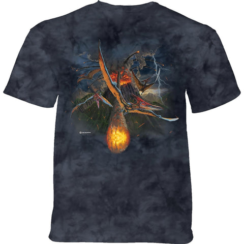 Eruption Pterodactyl Volcano - Children's Cotton T-Shirt