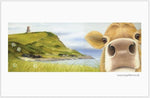 Lucy's Farm 'Moo Selfie at Kimmeridge' Tea Towel